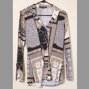 Julian Chang Retro Pattern Button-Down